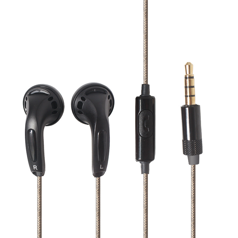 DIY Flat 3.5MM Headphone MX500 with Mic HiFi Unit Heavy Bass Wired Earphone