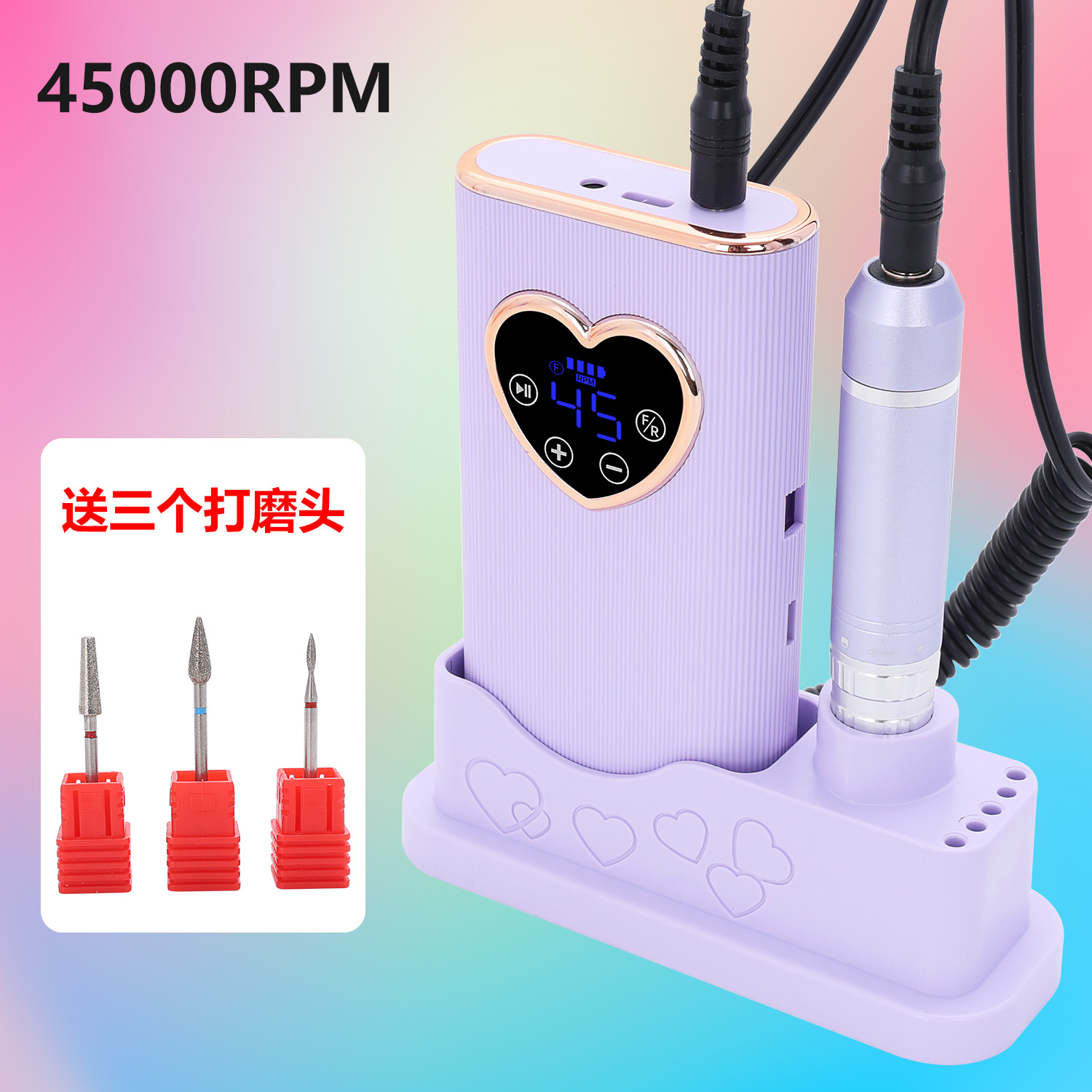 New Coreless Motor Nail Drill 45000 RPM Rechargeable Professional Nail File for Nail Salon