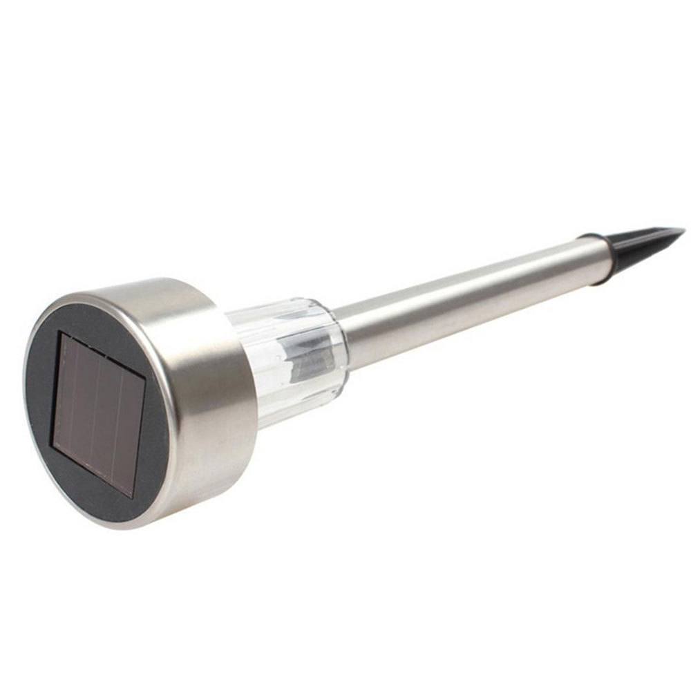 Exclusive solar stainless steel small tube light outdoor garden light automatic on at dusk garden lawn stake light