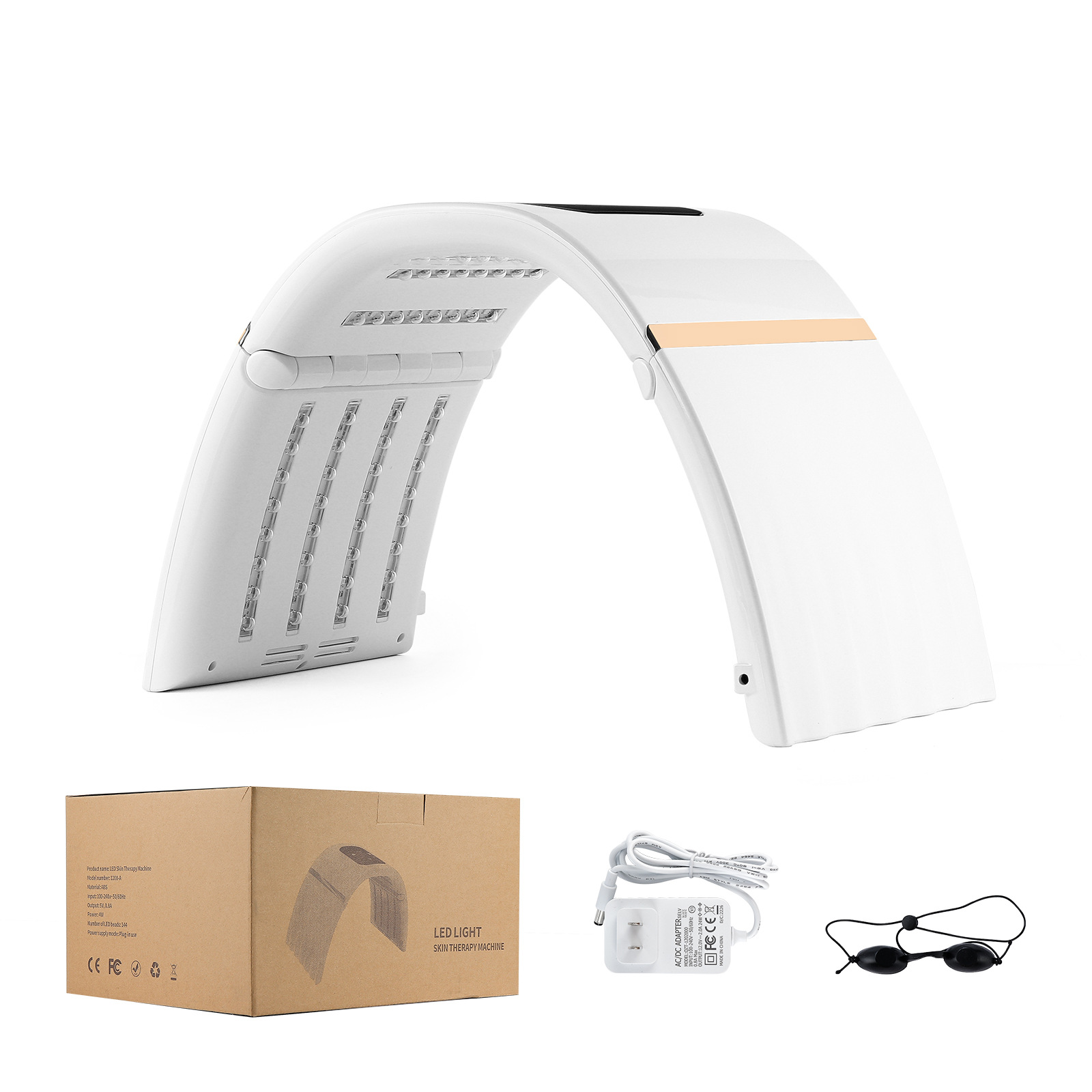 Photonic Skin Rejuvenation Beauty Device Red Blue Light Large Panel Seven Color Light Mask LED Folding Spectrometer Beauty Special