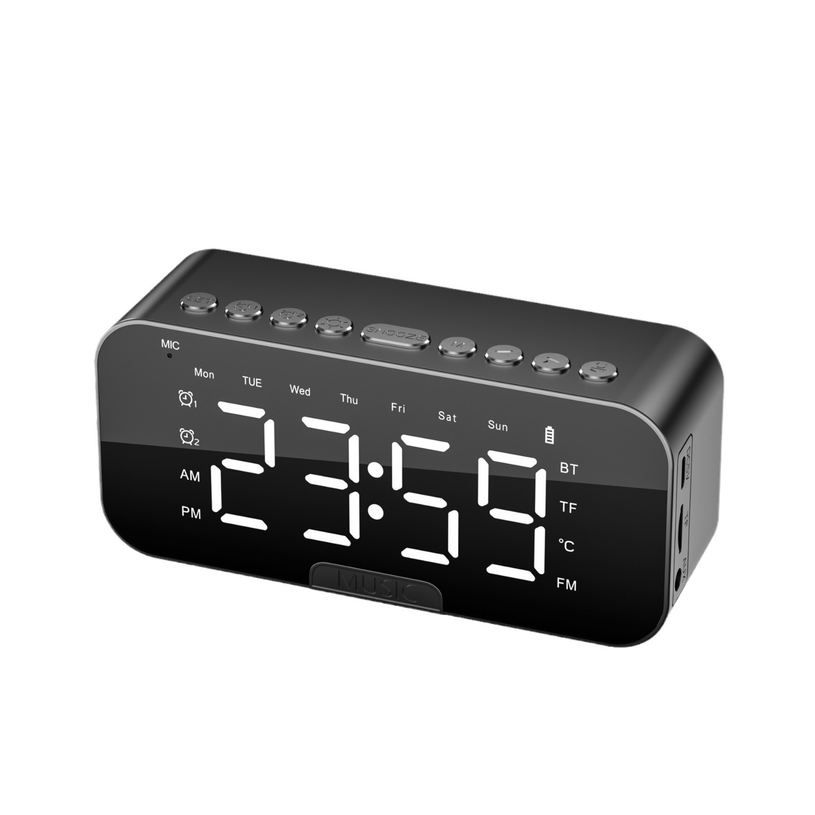 Private mold Bluetooth speaker P6 clock alarm clock audio desktop gift card smart voice speaker