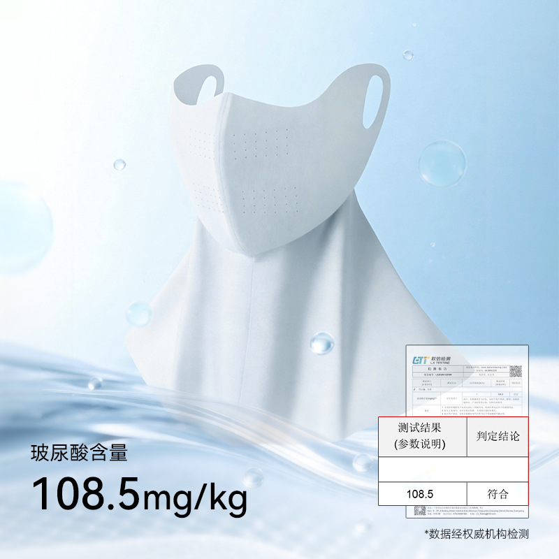 Summer Sun Protection Face Mask Women UV Protection Ice Silk Breathable Neck Cover Invisible Ear Hook Hyaluronic Acid Mask Thin XKZ81