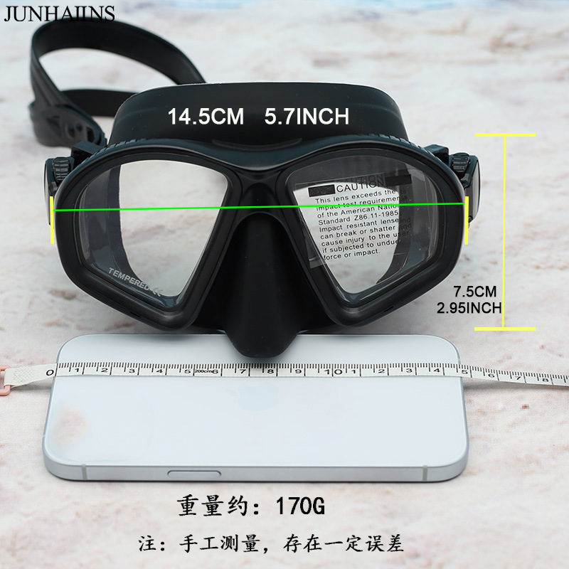 Exclusive professional low-volume free diving mask for men and women, snorkeling equipment, swimming goggles with prescription