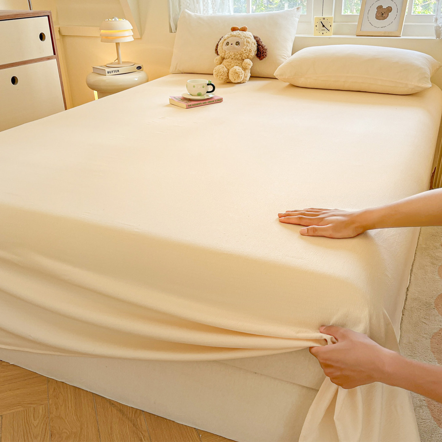 Summer double-layer gauze bed sheet single piece a class mother-infant grade dormitory single non-cotton pure cotton quilt cover pillowcase three-piece set 3