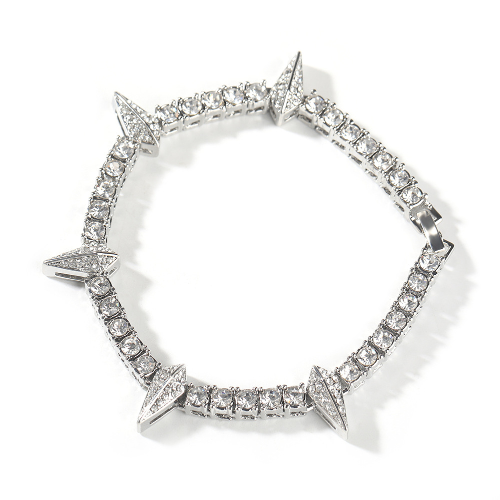 Hip Hop Alloy Rhinestone Black Panther Bracelet Simple Unisex