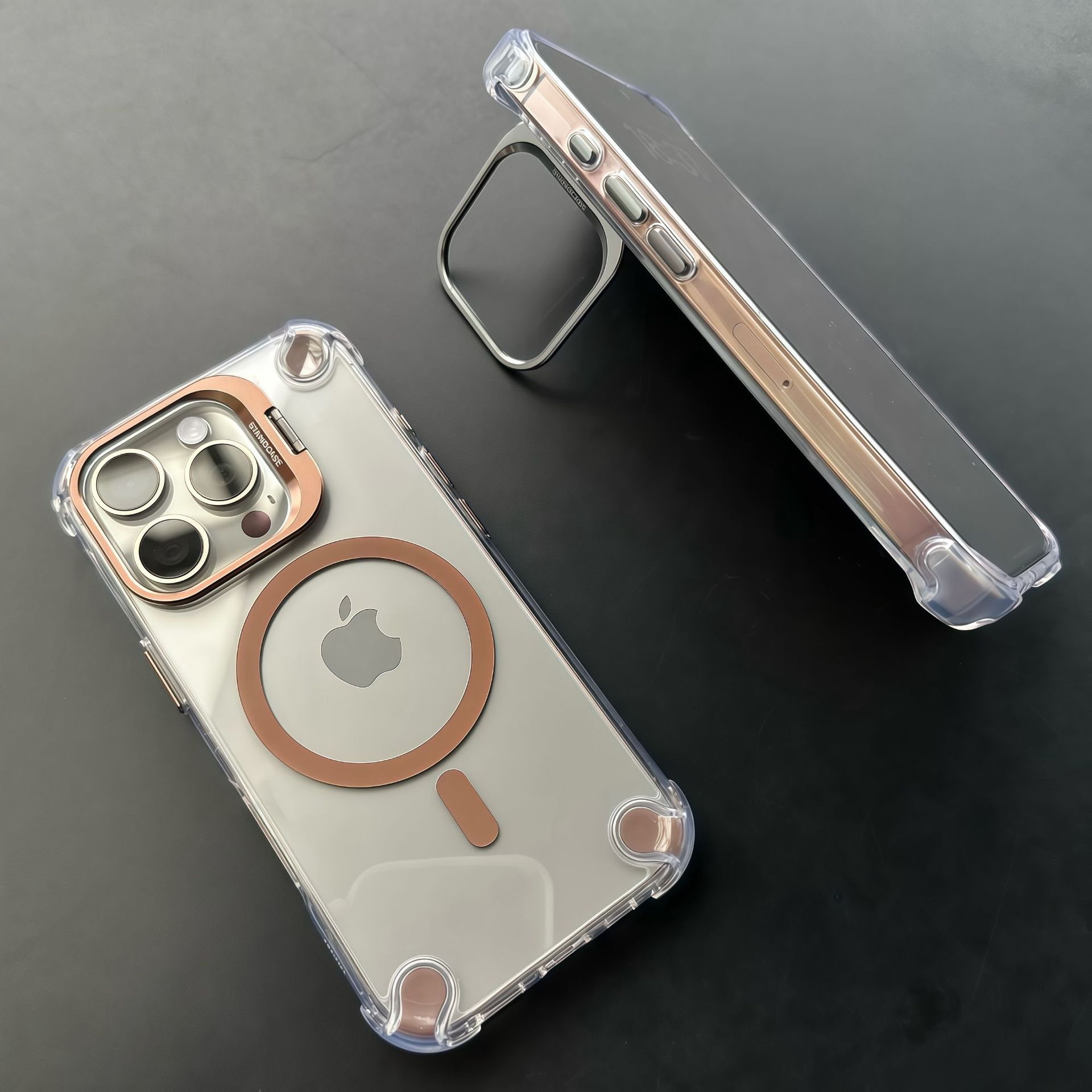 Magnetic charging phone case for iPhone 17, U3 lens stand, anti-drop for Apple iPhone 16, protective case for iPhone 17
