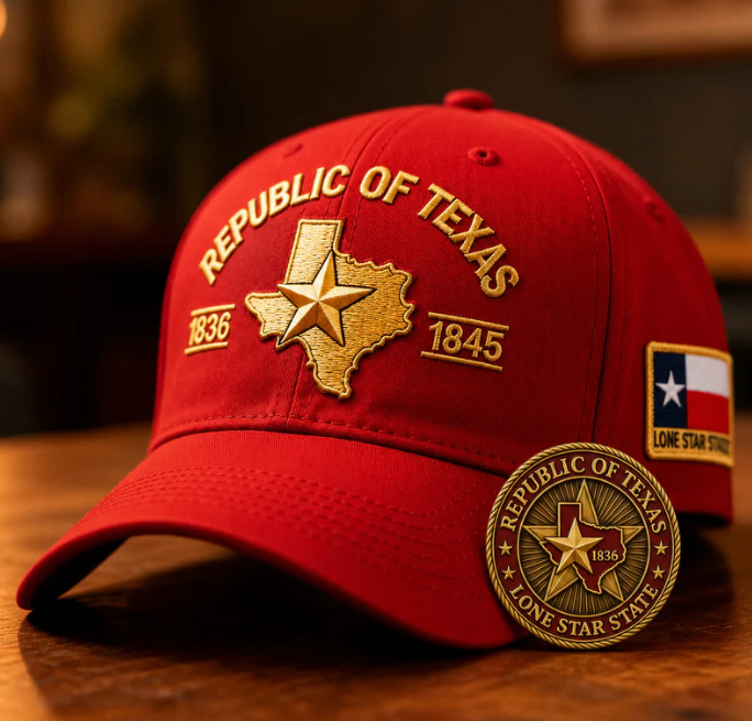 Embroidered US Texas Theme Baseball Cap US 250th Anniversary Hat