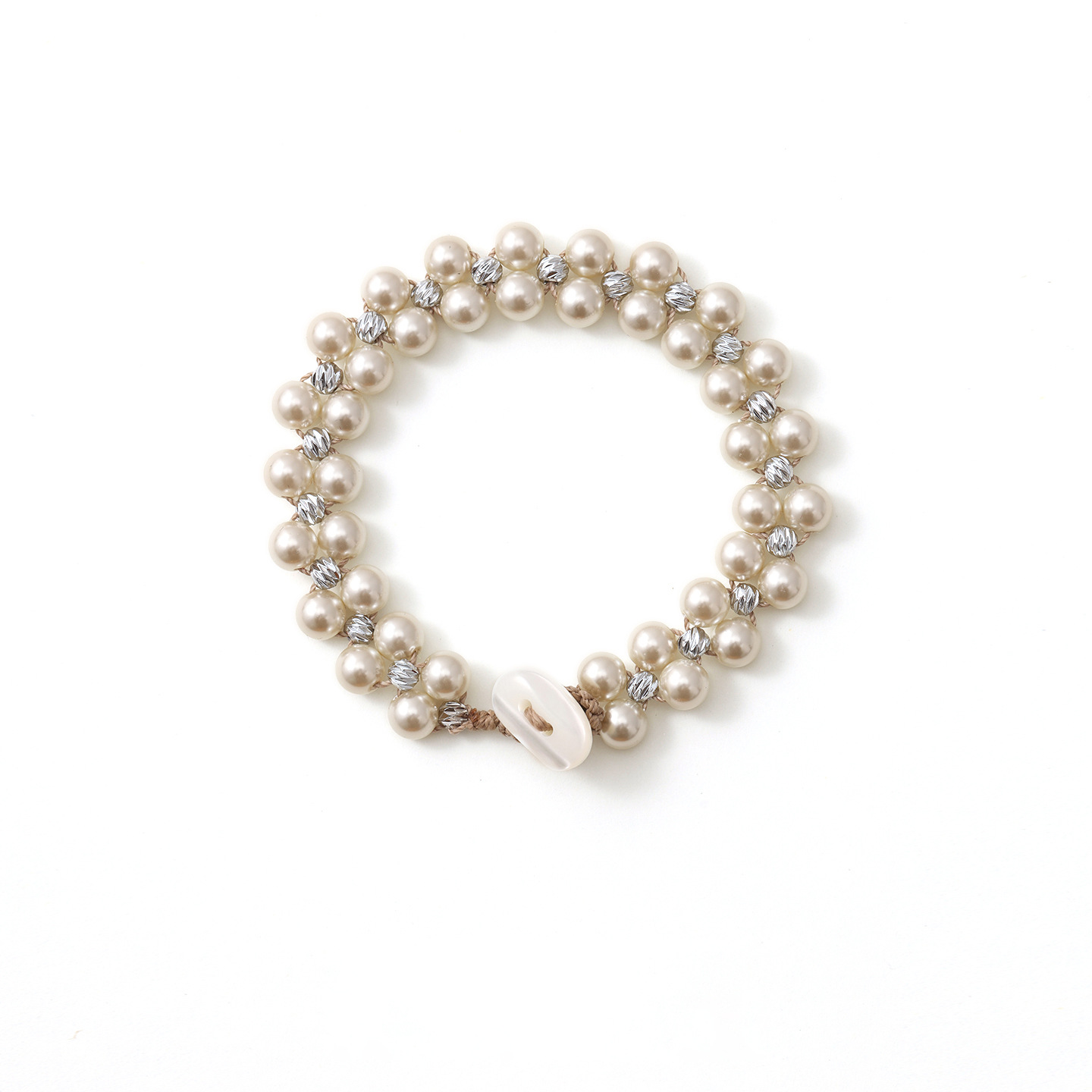 Qingdao vintage double-layer pearl bracelet handmade glass simple women's bracelet elegant accessories
