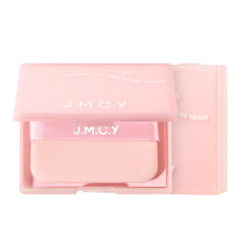 Jianmei Chuangyan Portable Oil Absorbing Paper with Powder Puff Face Oil Control Summer Refreshing Oily Skin Oil Removing Paper Face Paper Face