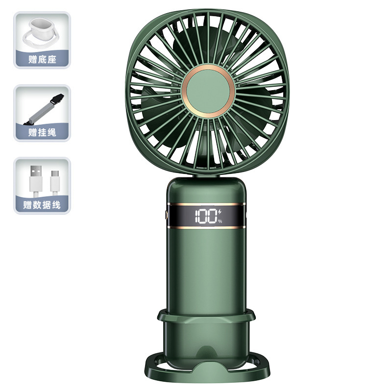 2026 new usb handheld fan digital display folding aroma desktop fan mini portable outdoor small fan