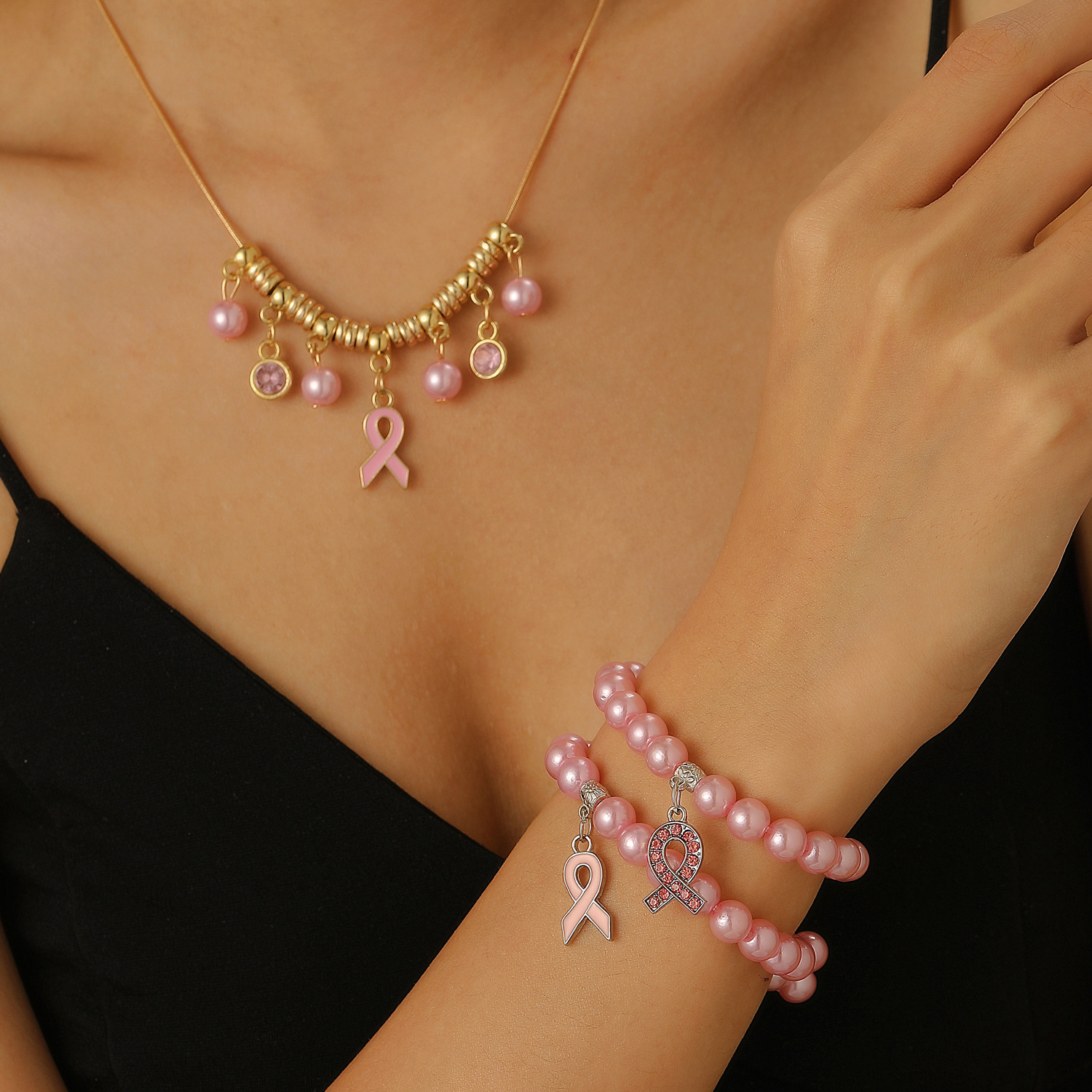 Baroque Irregular Pearl Set Jewelry Women Necklace Stud Earrings Bracelet Choker