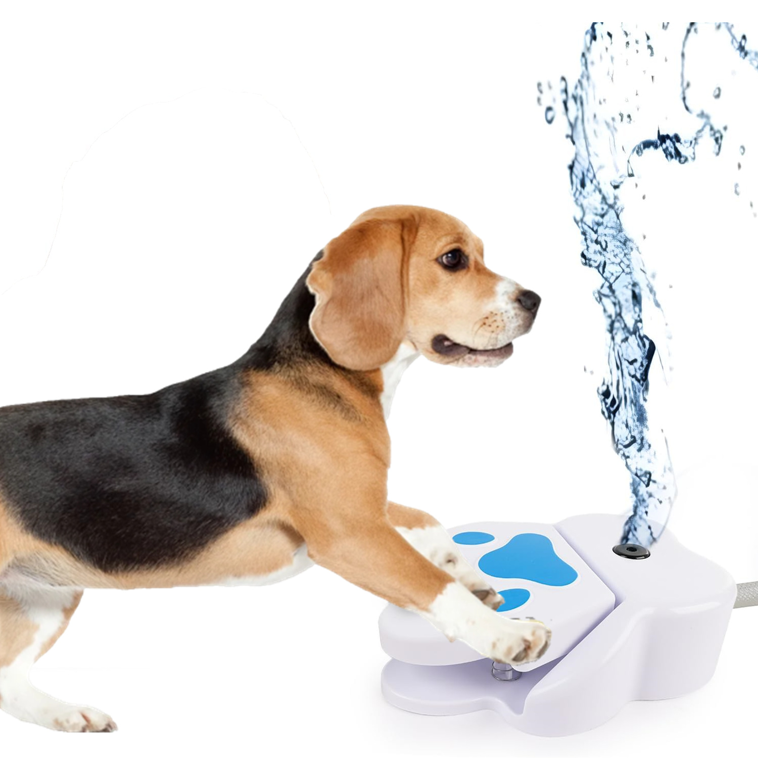 Pet Foot-pedal Water Drinking Toy Summer Cooling and Relieving Heat Dog Foot-operated Sprinkler Pedal Fountain