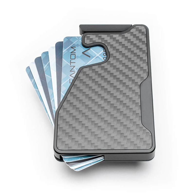 Magnetic Card Holder for Apple Android Phone Aluminum Alloy Card Case Auto Pop-Up Carbon Fiber Metal Card Clip