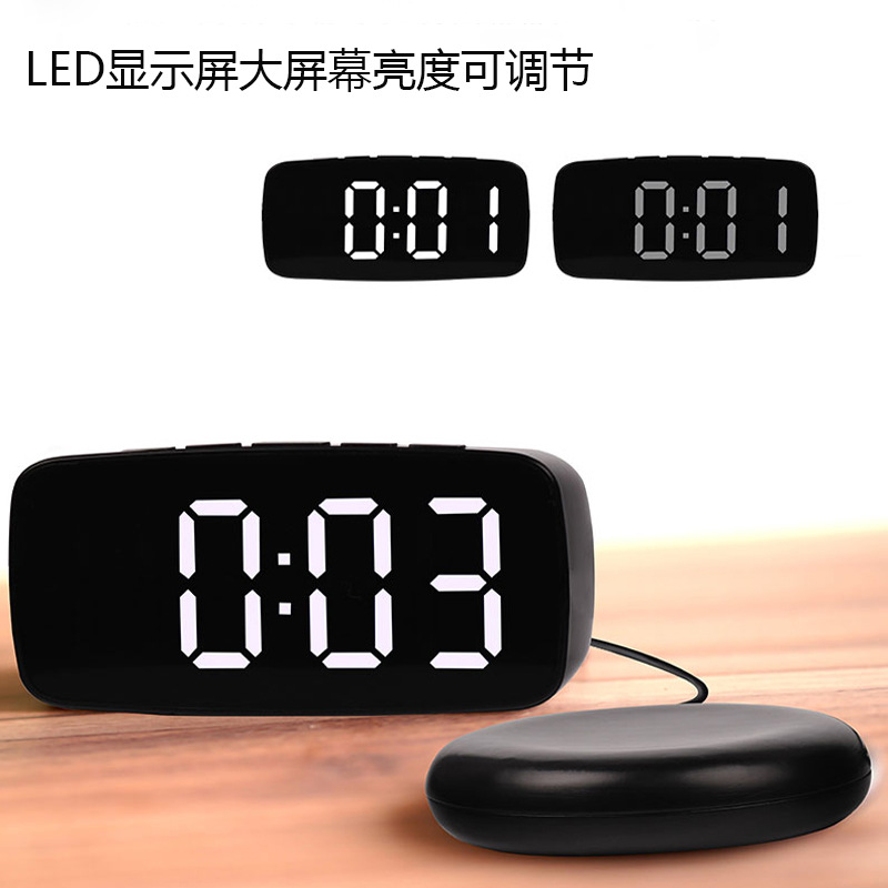 Silent Vibrating Clock for Deaf Alarm Clock LED Electronic Clock Snooze Large Digital Desktop Clock