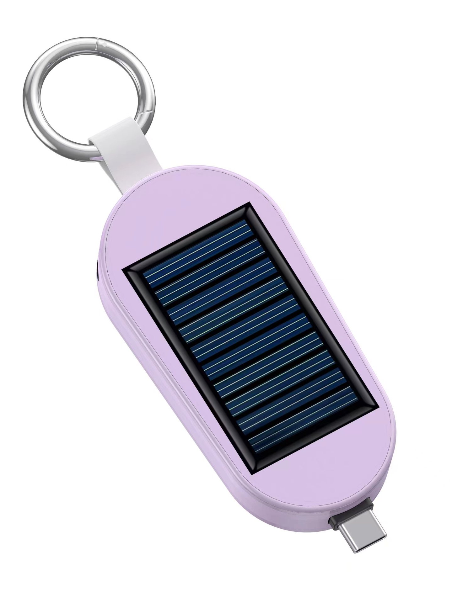 Solar mini keychain power bank phone watch emergency power bank two-in-one plug