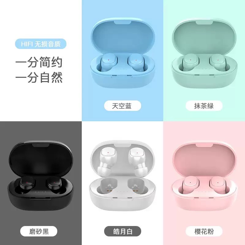 exclusive a6s bluetooth headset mini portable macaron color candy earphones in-ear ultra-long battery life
