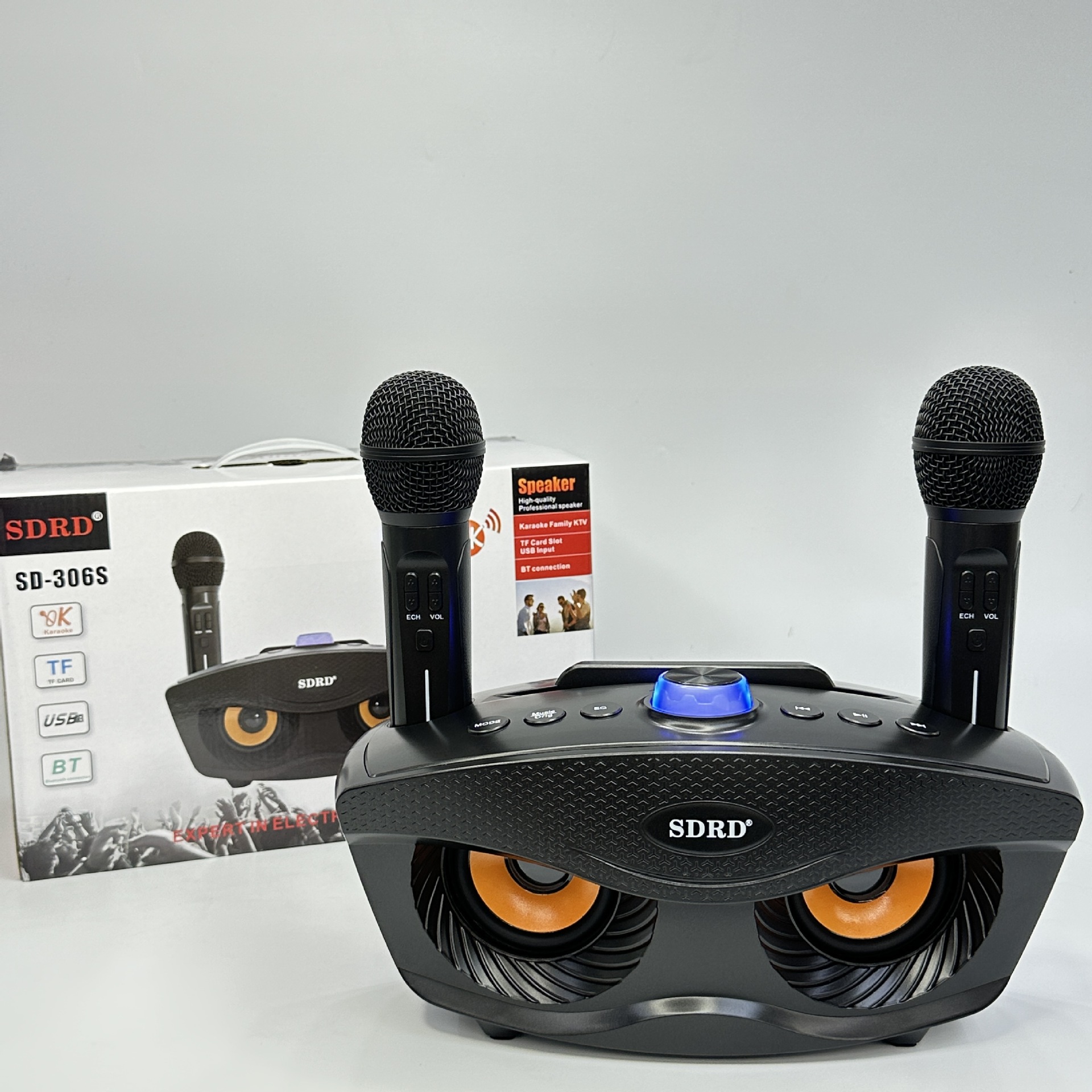 Owl SD-306S Wireless Microphone Home KTV Portable Wireless Microphone Bluetooth Speaker All-in-One