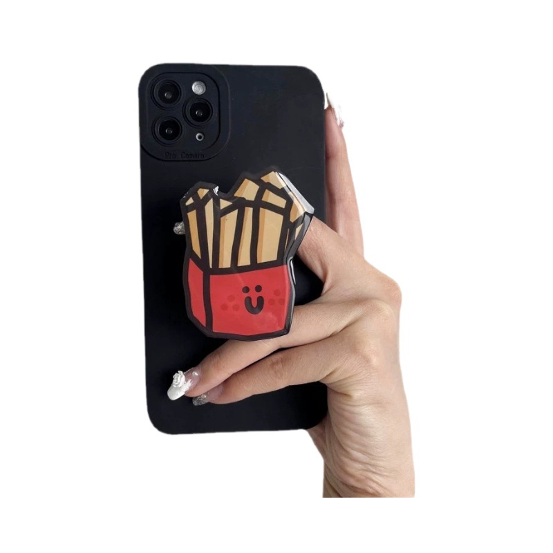 New Cartoon Phone Stand Banana Fries Resin Acrylic Phone Airbag Stand Custom Logo Digital