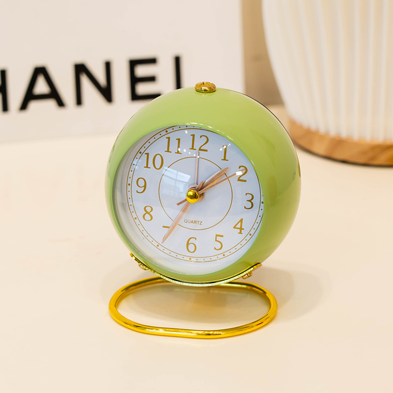 Sales metal simple alarm clock decorative ornament living room bedroom student children alarm clock 023