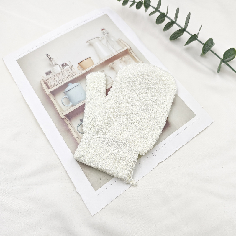 Thickened Bath Gloves Five-Finger Exfoliating Scrub Mitt for Back Scrubbing