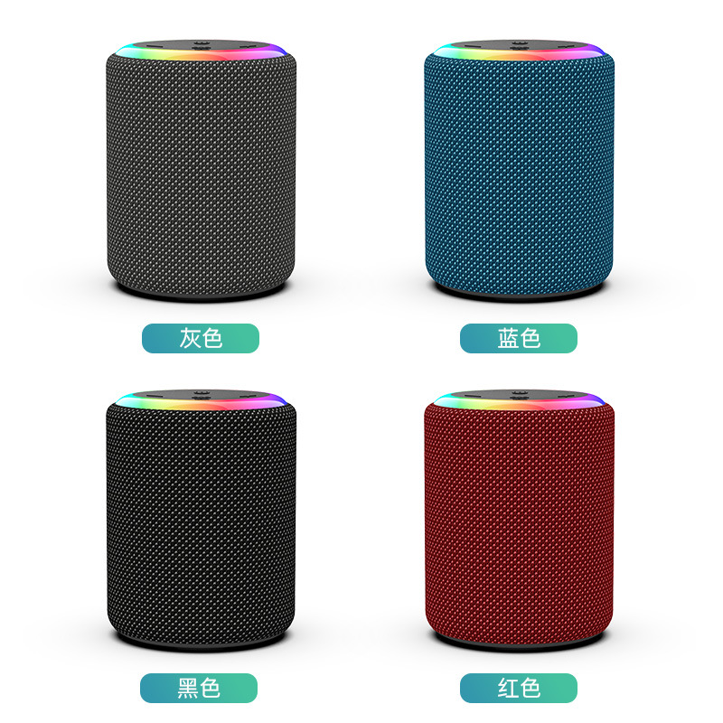 Outdoor Waterproof Bluetooth Speaker Cylinder Small Steel Cannon Colorful Mini Speaker Portable Fabric Audio