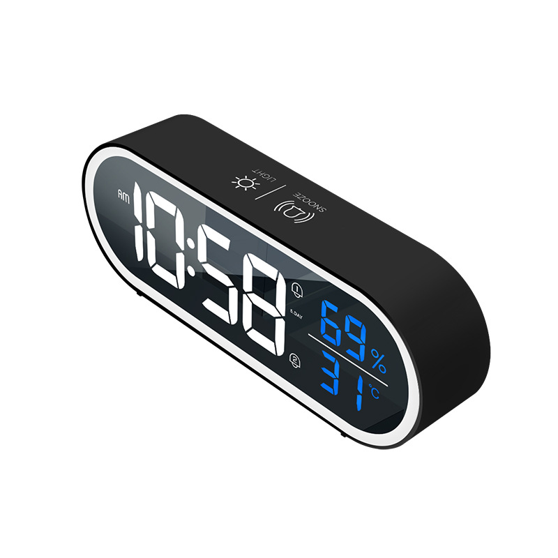 Gift Student Night Light Digital Alarm Clock Silent Smart LED Electronic Clock Multifunctional Music Alarm Clock
