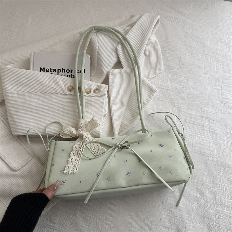 Spring Summer Niche Print Bags Women 2026 New Commute Shoulder Underarm Bags Handbags Baguette Bags