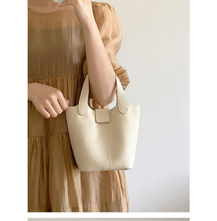 Women Bag PU Soft Leather Handheld Small Bag 2025 Summer New Casual Bucket Bag Single Shoulder Crossbody Bag