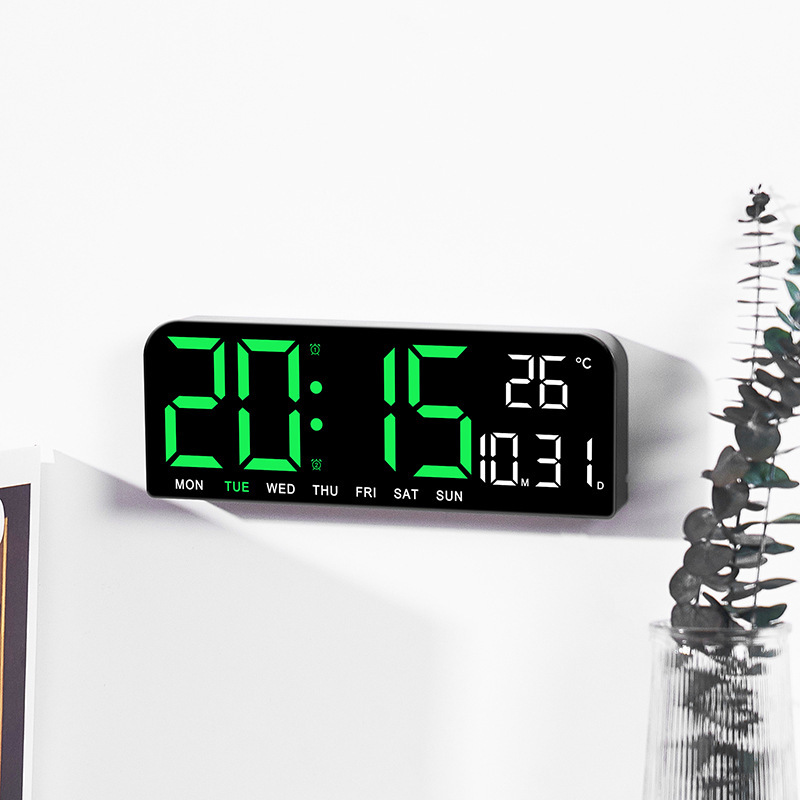 New Large Screen Alarm Clock Simple LED Desktop Clock Clock Large Size Table Clock Hanging 0707