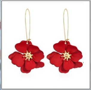 High-quality multi-layer petal flower earrings for women Japanese and Korean sweet and fresh earrings accessories