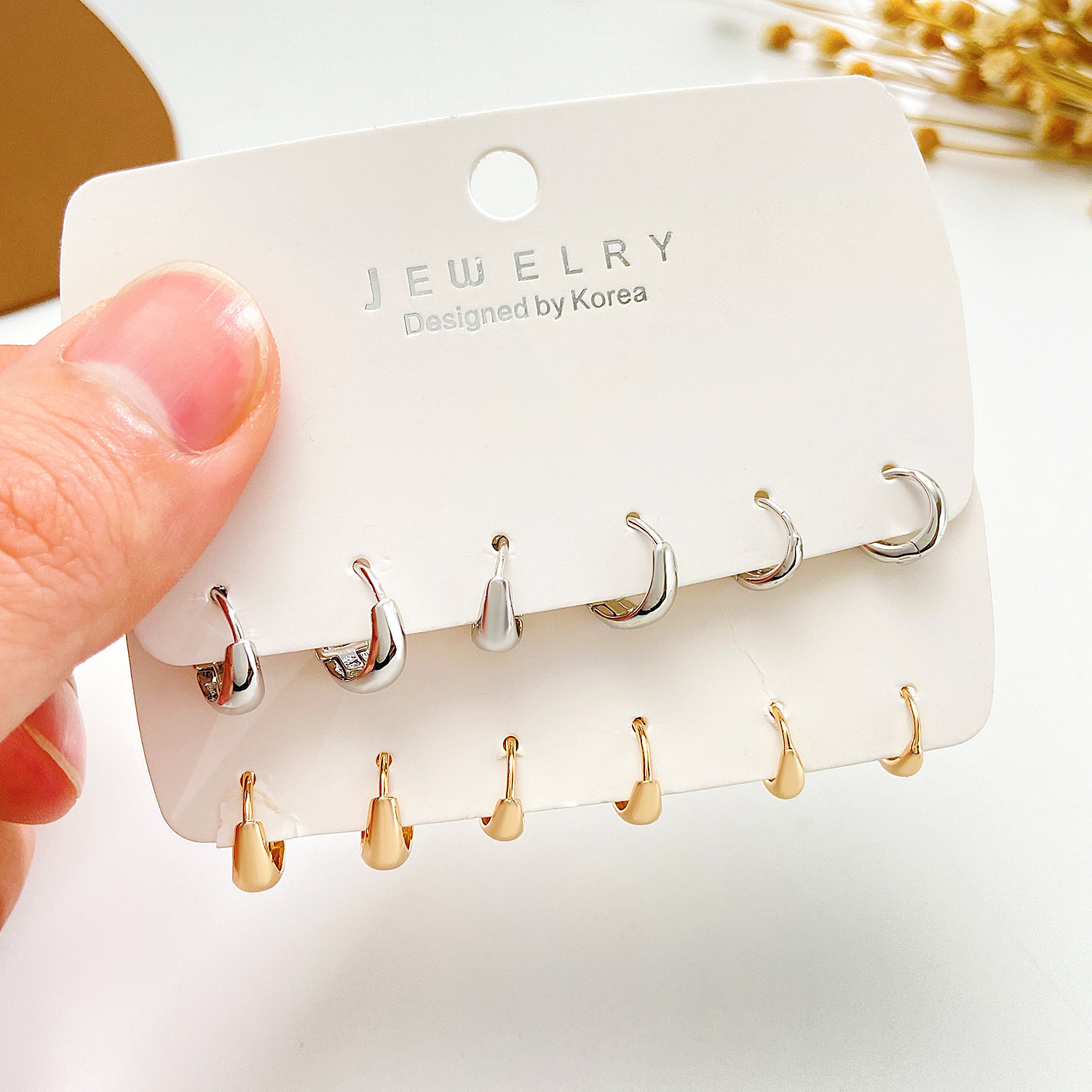 Simple Earring Hoop Niche Unisex Alloy Earring Rock Punk Earrings