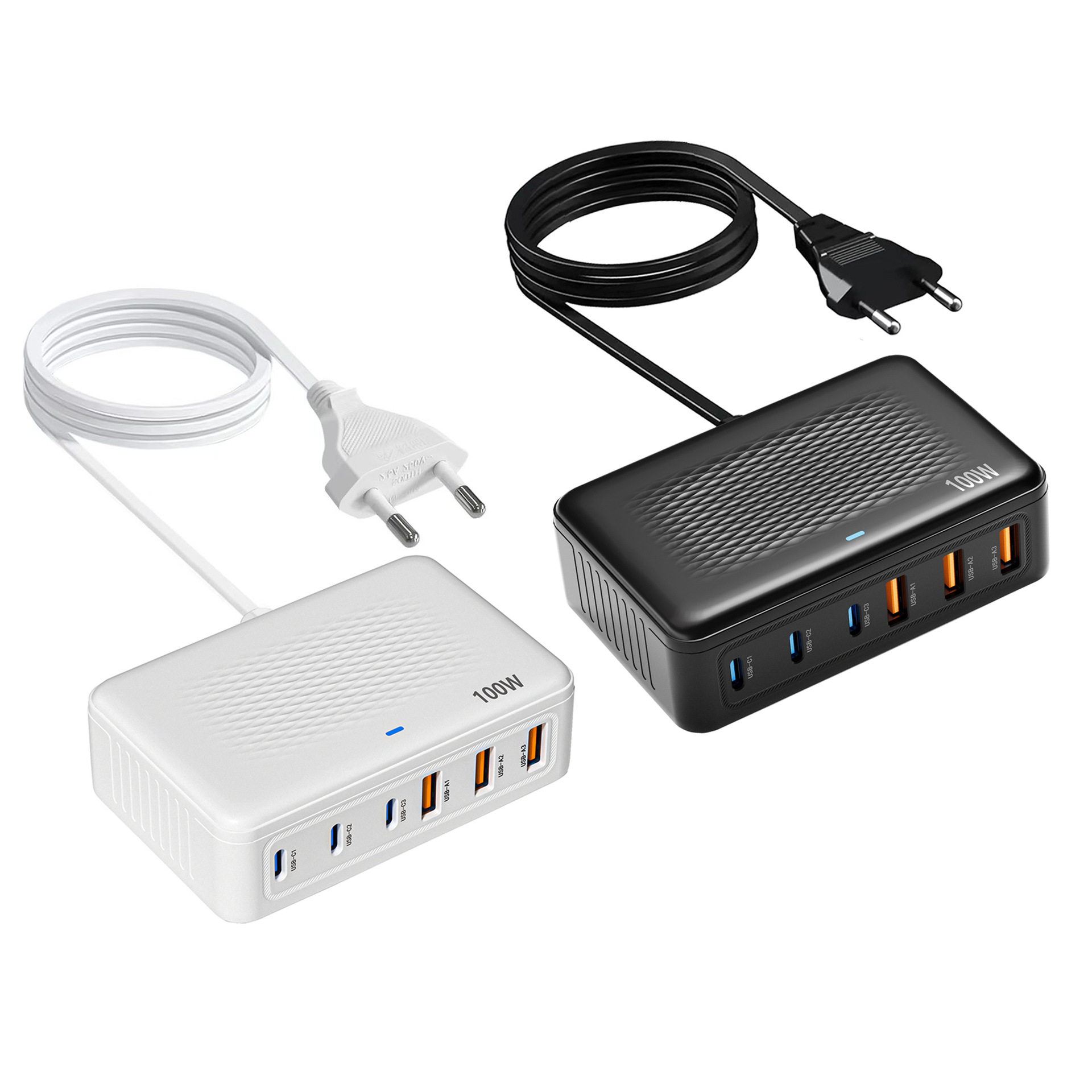 New 100W EU standard 3C3A desktop charger for Apple 15 phone tablet multi-port Samsung charger
