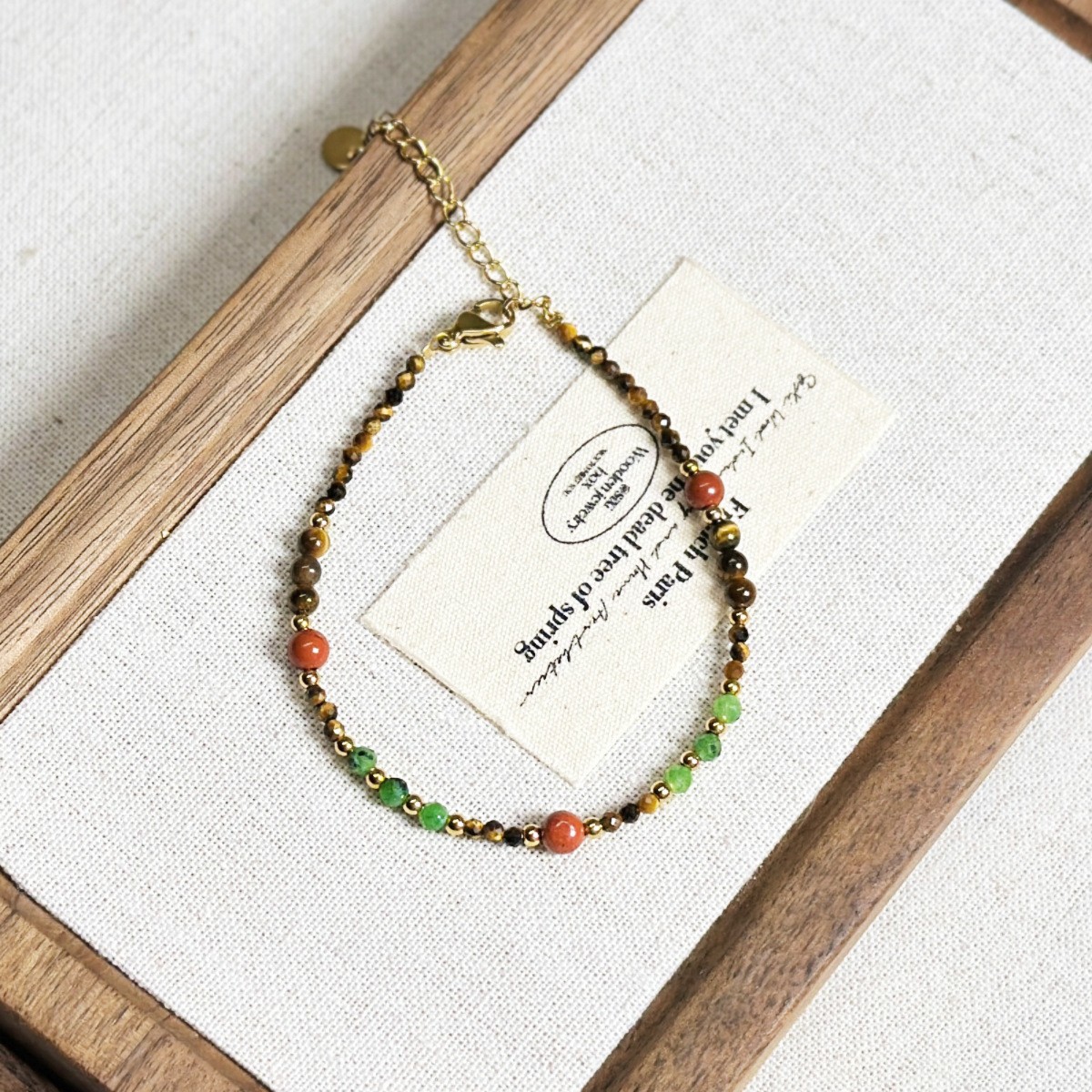 Dunhuang Style Red Agate Beaded Bracelet New Chinese Style Bracelet Women