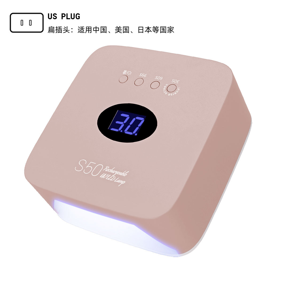 Large Capacity Rechargeable LED UV Lamp Portable Wireless Dual USB Fast Drying Smart Induction Nail Lamp