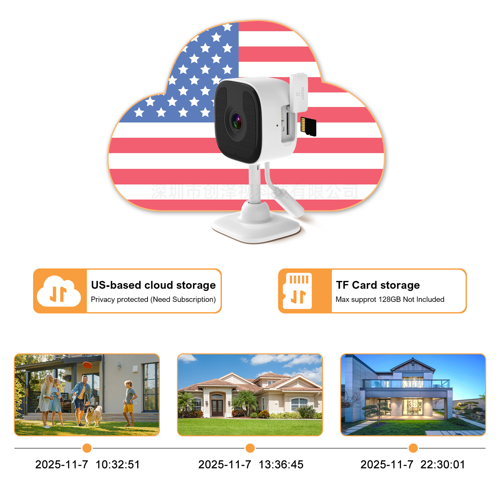 Black Light Window Camera icsee Surveillance Full Color Night Vision Waterproof Home window camera