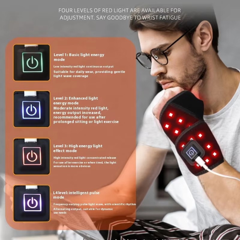 Red Light Physiotherapy Wrist Guard Joint Relaxation Hot Compress Dual Band Pulse Plug-in Red Light Wrist