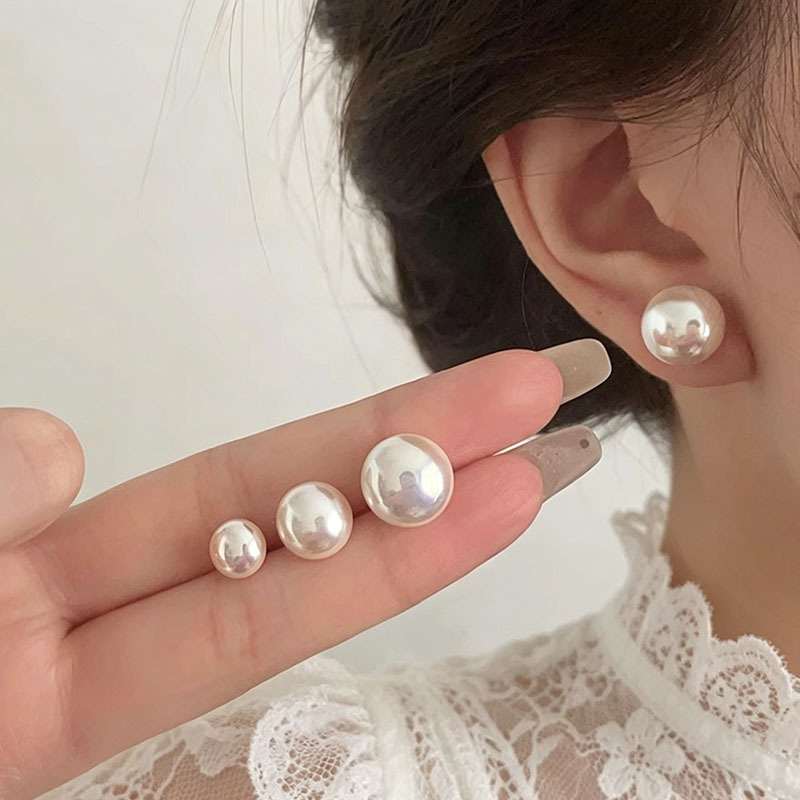 Swarovski Bun Pink Luster Pearl Earrings for Women S925 Sterling Silver Needle Earrings 2026 New Ear Accessories