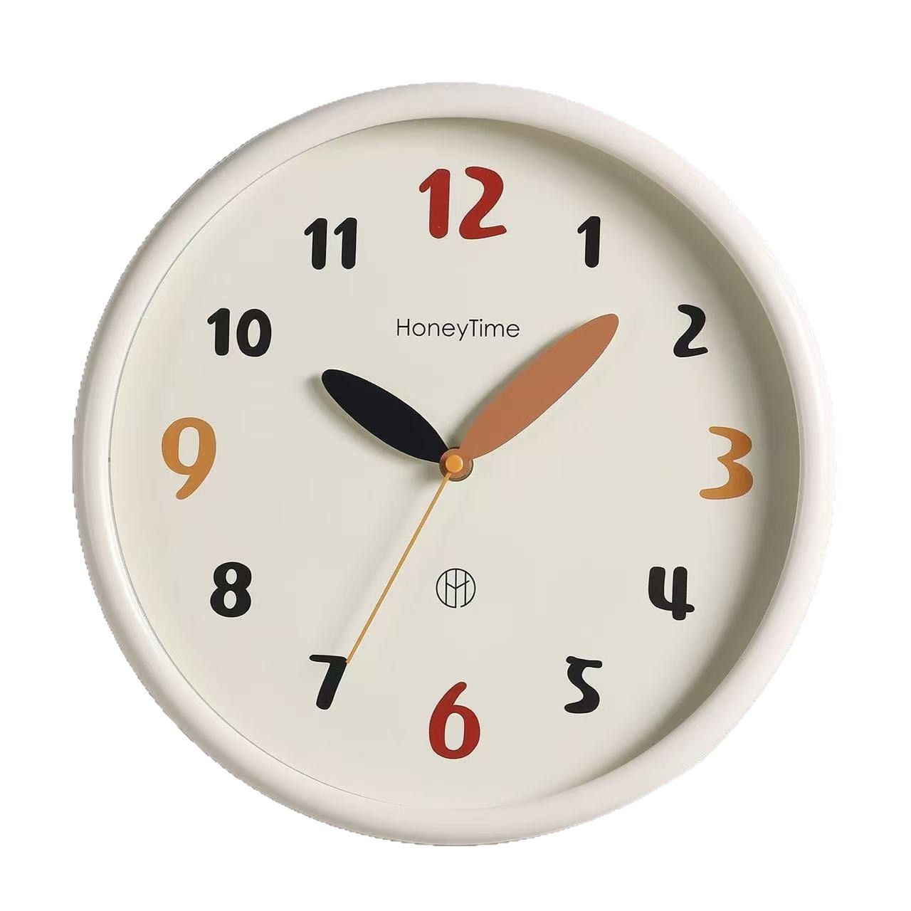 Modern Simple Wall Clock for Living Room Bedroom, Silent Wall Clock, No Drilling Wall Clock