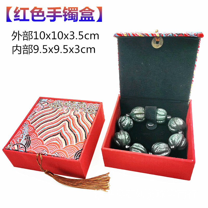 Jewelry Jade Jewelry Box Linen Tassel Hand Piece Pendant Box Jade Bracelet Box