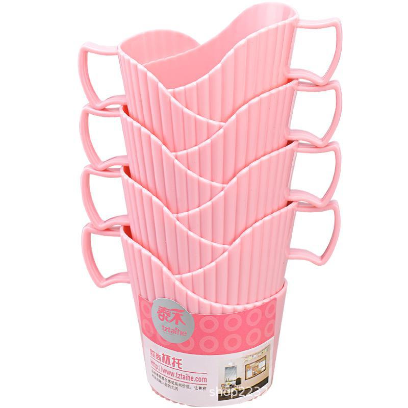 Disposable paper cup holder, thickened plastic cup sleeve, anti-scald heat-insulating paper cup holder, universal base cup 773