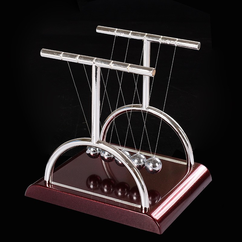 3 Large Medium Small Square Newton's Cradle Bumper Ball Elastic Collision Ball Physics Energy Conservation Iron Art Ornament