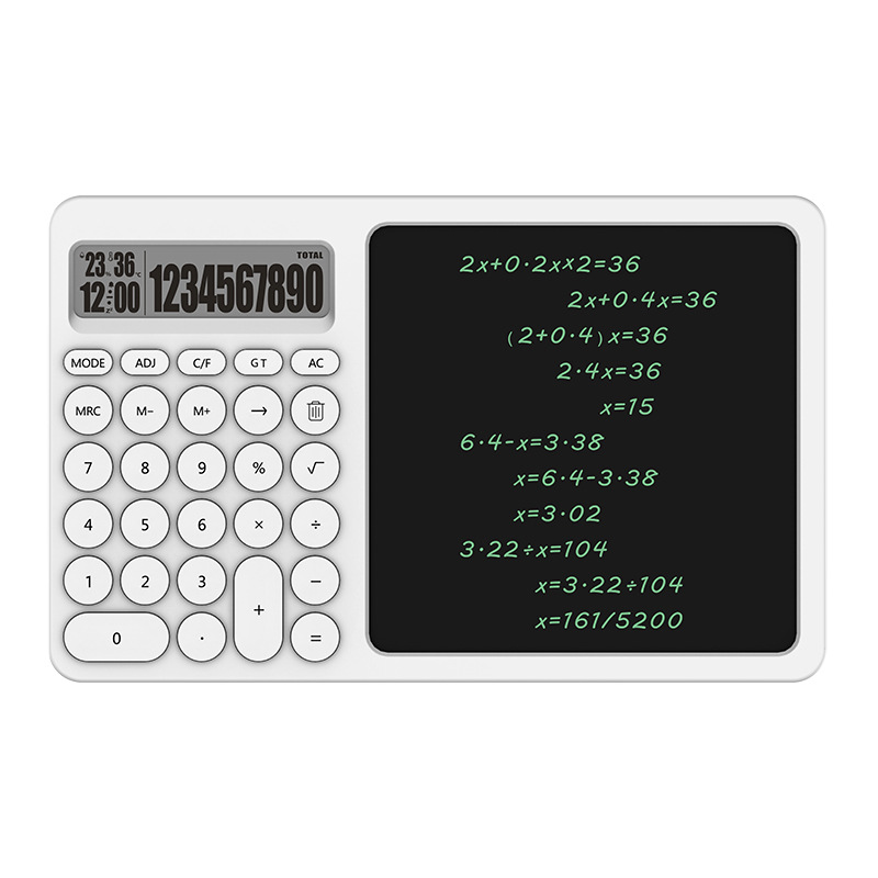10-inch Multifunctional Calculator LCD Handwriting Board Calendar Desktop Office Gift Calendar Writing Board Erasable