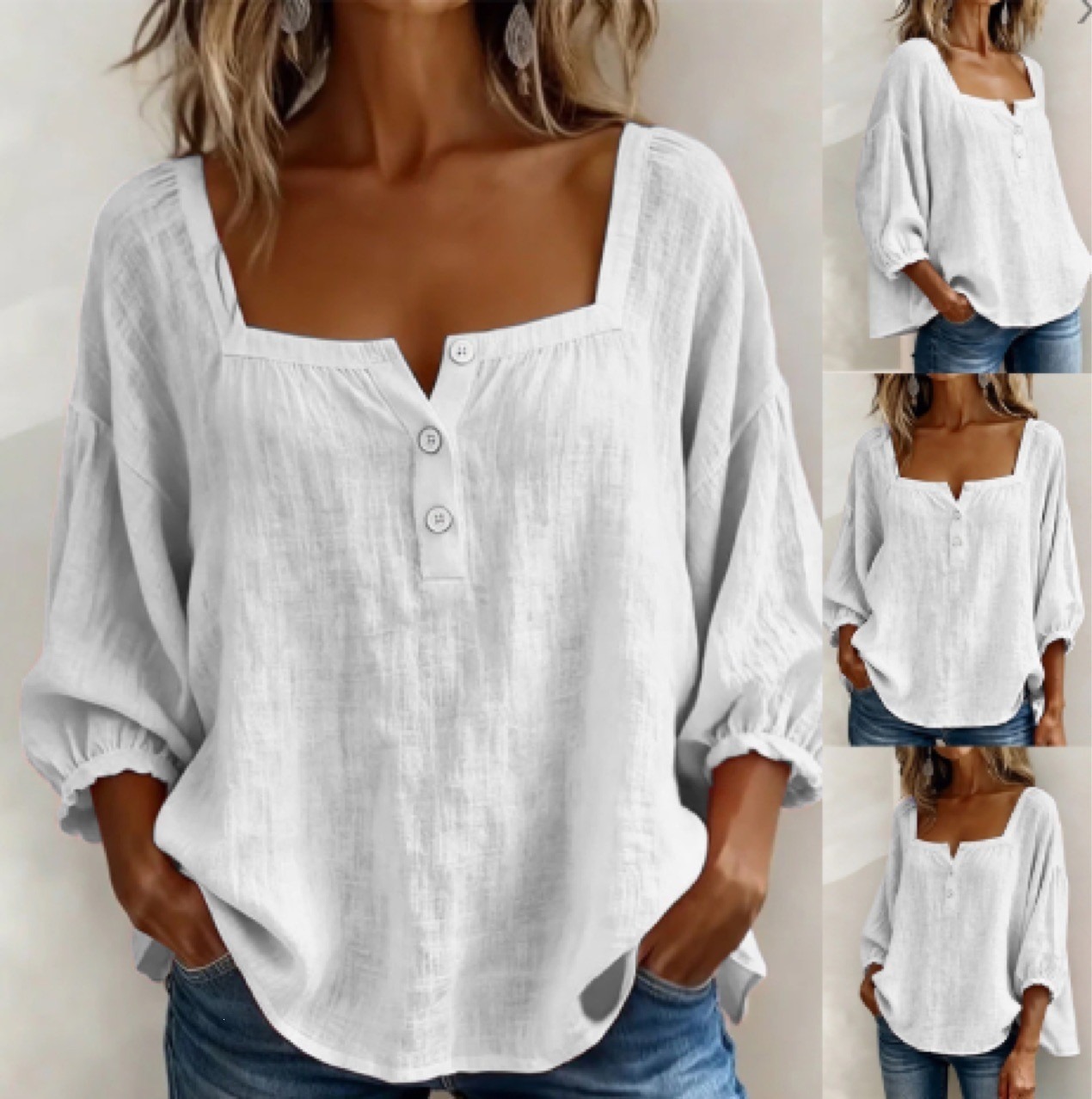 2026 Independent Station Summer Women's Unique Solid Color Print Long Sleeve Shirt