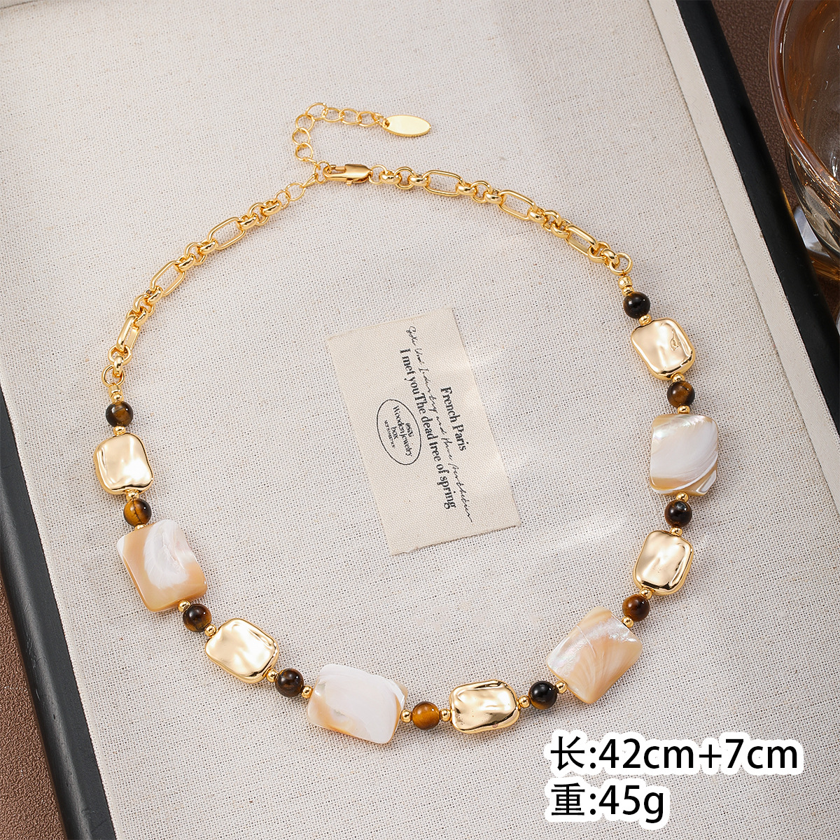 Abalone Shell Necklace Accessories Women Autumn Winter Sweater Chain Necklace Feel Accessories