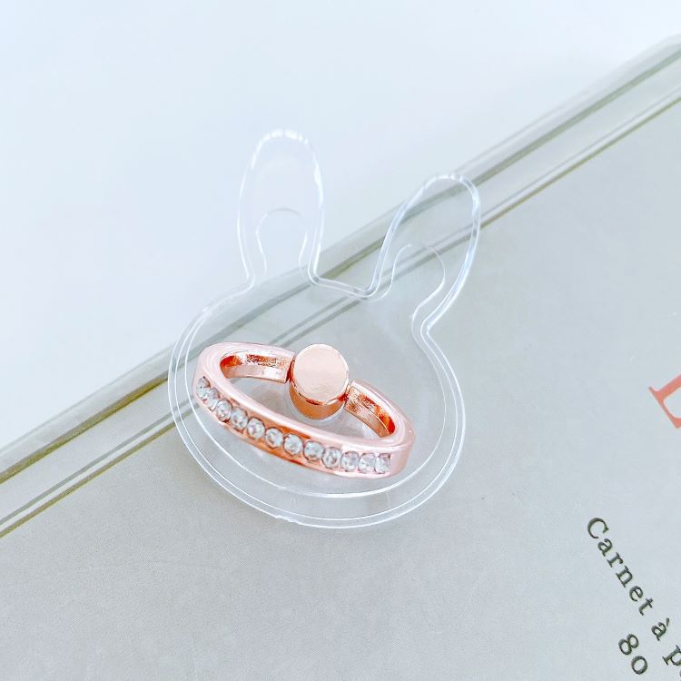 Rose gold diamond ring stand transparent acrylic ring stand transparent diamond ring buckle phone stand