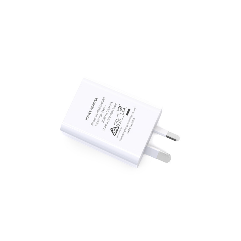 5V2A Australia standard smart charger SAA certified Australia travel charging head 5V1A high quality charger