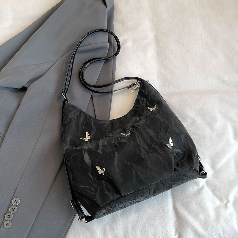 Large capacity commuting backpack women 2026 early autumn new butterfly underarm single shoulder bag tote bag