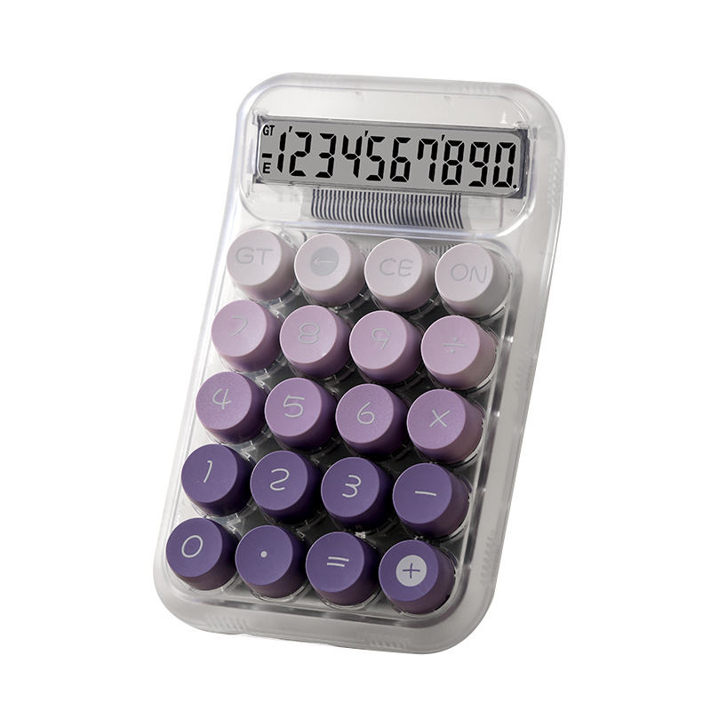 Dopamine transparent color round mechanical keyboard desktop calculator gradient color financial special computer