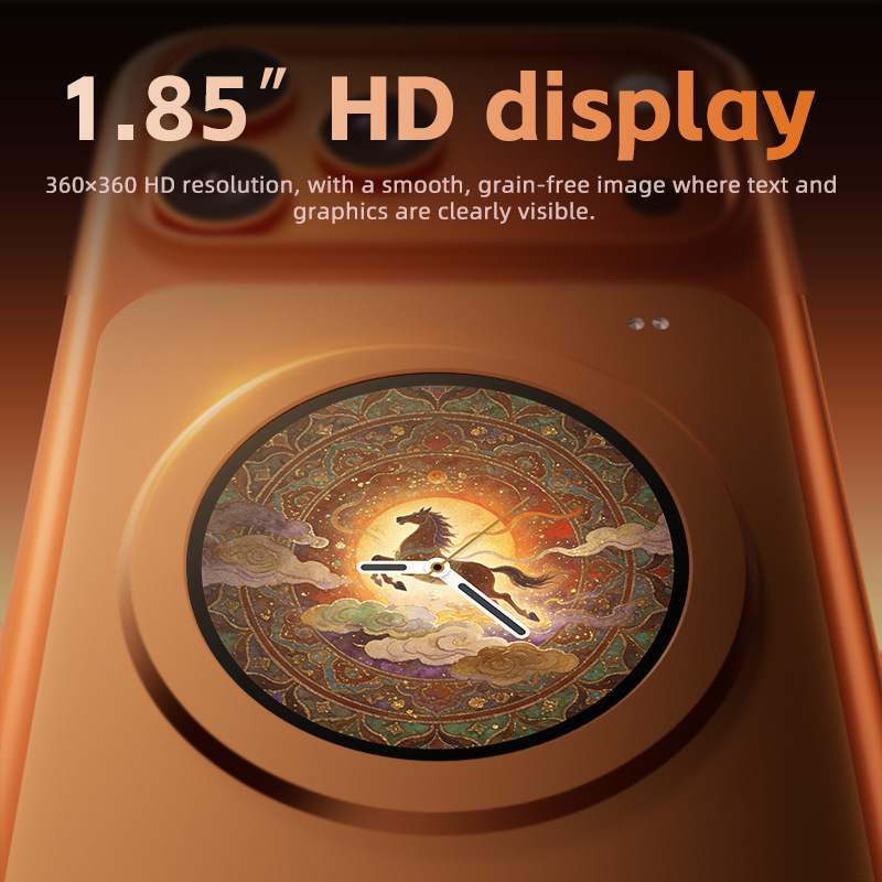 High-Definition Round Screen Color Screen Phone Case DIY Screen Projection for iPhone 17 Pro Max Series