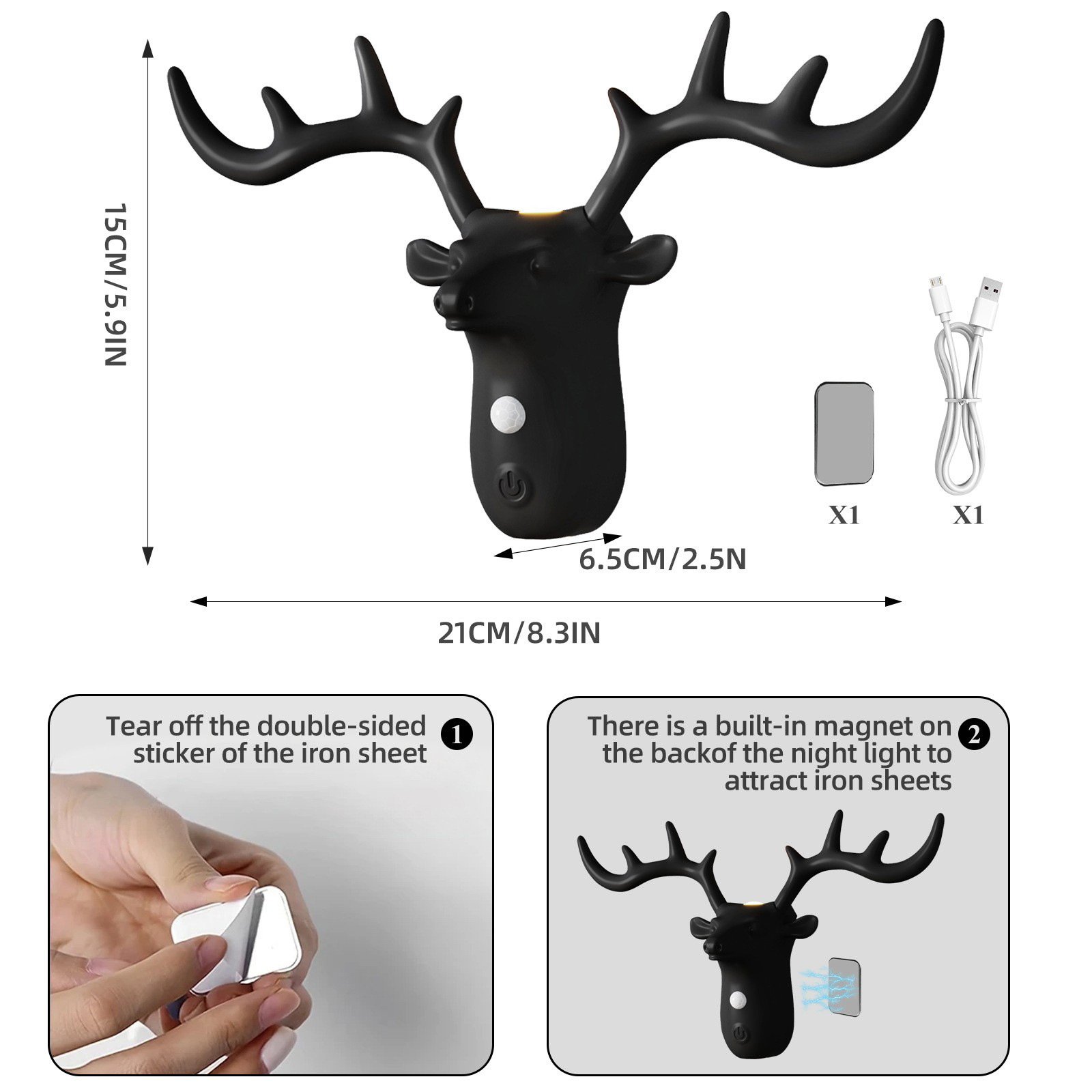 New Product LED Touch Atmosphere Night Light Charging Magnetic No Wiring Human Body Induction Wall Light